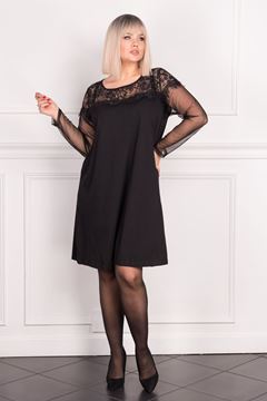 Picture of PLUS SIZE DRESS WITH LACE AND CHIFFON